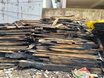 Fire Damaged Stock of Plywood 18 mm